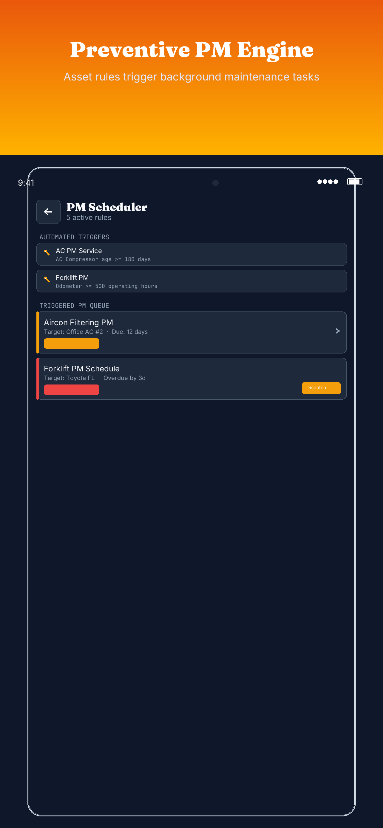 PM Scheduler Engine